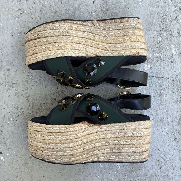 Marni Bejeweled Platform Sandals - Picture 2 of 11